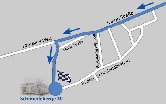 Anfahrtsskizze Alte Försterei, Schmiedeberge 30, Ostseebad Prerow