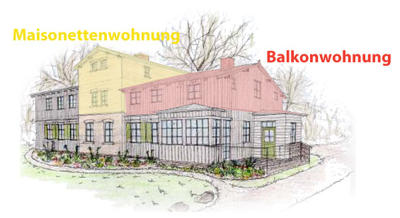 Ferienwohnungen - Maisonettenwohnung und Balkonwohnung